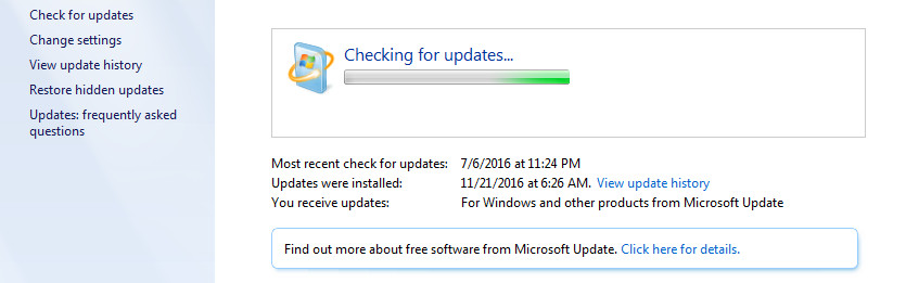 Win7 update